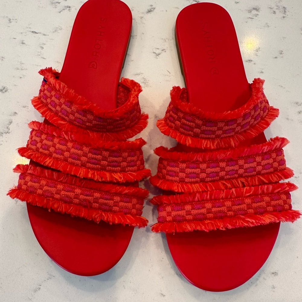 Rothy’s fringe sandals- gently used 8.5